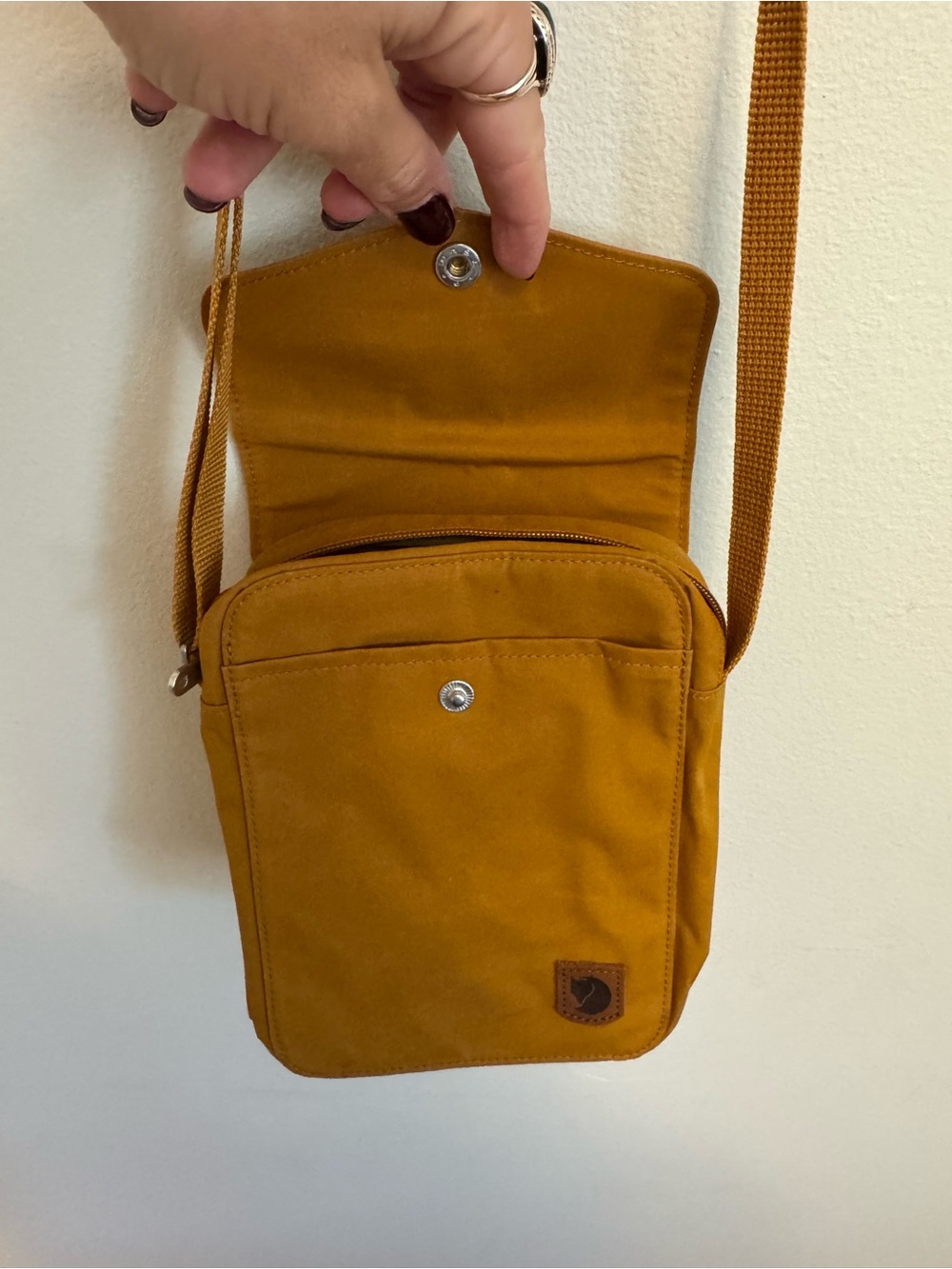Fjallraven compact crossbody bag in mustard yellow